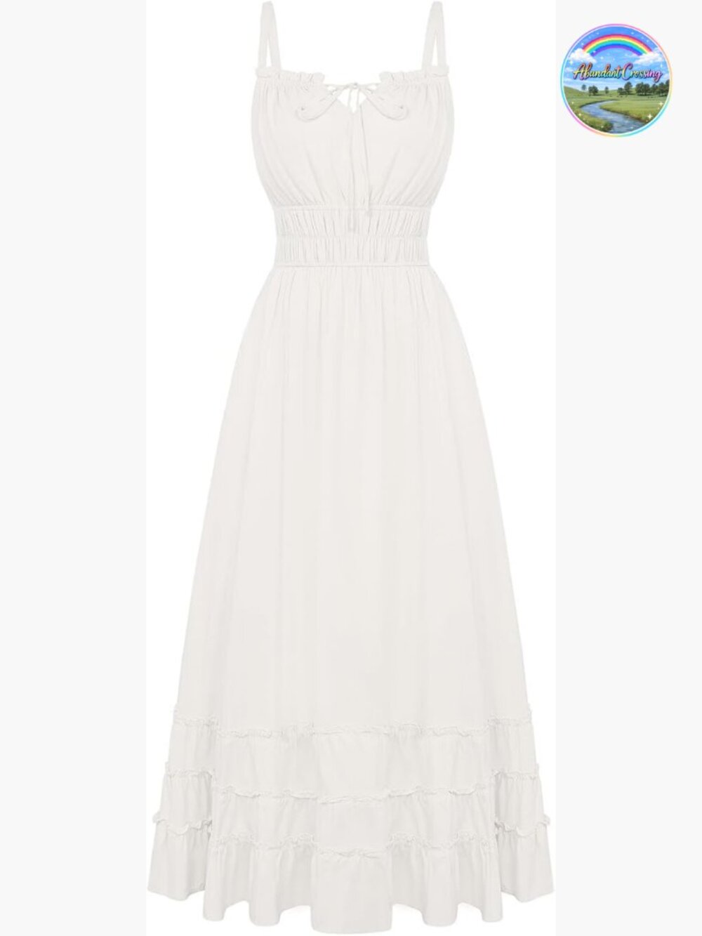Sleeveless Ruffle Flowy Maxi Dress with Pockets Empire Waist Boho Sundress - Picture 1 of 7
